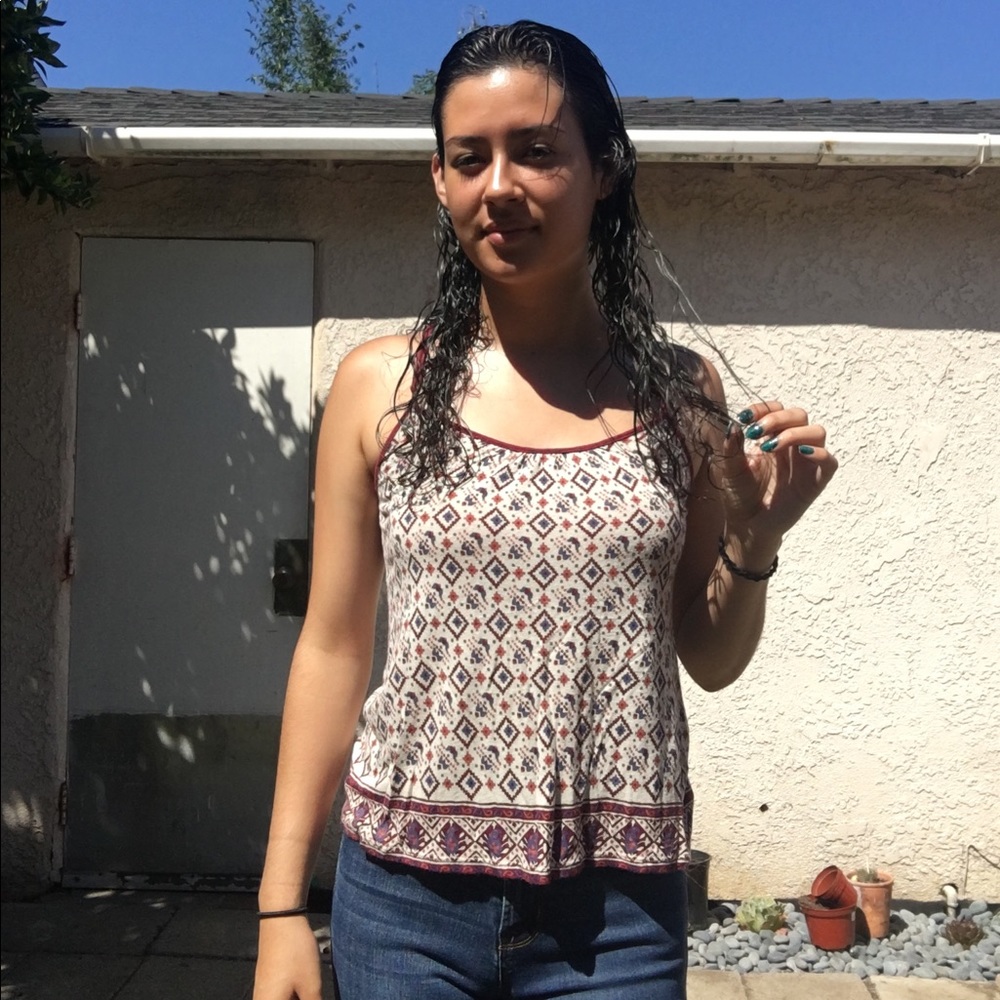 Spaghetti strap top from tilly’s.